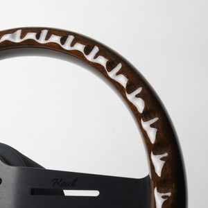 REAL REAL CLASSIC NORMAL TYPE 05 LIGHT BROWN WOOD STEERING WHEEL RSS340-LBW