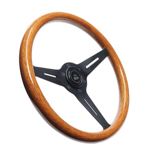 REAL REAL CLASSIC NORMAL TYPE 05 LIGHT BROWN WOOD STEERING WHEEL RSS340-LBW