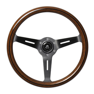 REAL REAL CLASSIC DEEP TYPE 16 DARK BROWN WOOD LINE STEERING WHEEL RSS340-8-BRWL