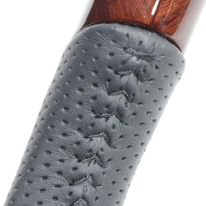 REAL ORIGINAL SERIES ROUND SHAPE 56 BROWN WOOD BLACK STITCH STEERING WHEEL FOR MITSUBISHI DELICA D:5 CV W:LATE  MTA-56BRW