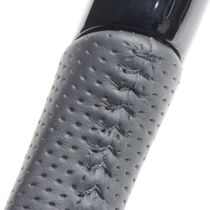 REAL ORIGINAL SERIES ROUND SHAPE PIANO BLACK BLACK STITCH STEERING WHEEL FOR MITSUBISHI DELICA D:5 CV W:LATE  MTA-PBW