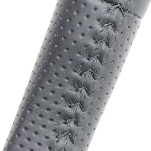 REAL ORIGINAL SERIES ROUND SHAPE ALL LEATHER BLACK STITCH STEERING WHEEL FOR MITSUBISHI OUTLANDER PHEV GG W MTA-LPB