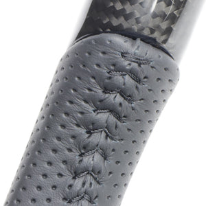 REAL ORIGINAL SERIES ROUND SHAPE BLACK CARBON BLACK STITCH STEERING WHEEL FOR MITSUBISHI OUTLANDER PHEV GG W MTA-BKC