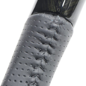 REAL ORIGINAL SERIES ROUND SHAPE 38B BLACK WOOD BLACK STITCH STEERING WHEEL FOR MITSUBISHI DELICA D:5 CV W:LATE  MTA-38BBKW