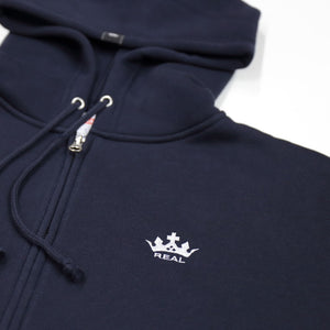REAL FULL ZIP HOODIE NAVY XL SIZE REAL-FZP-NV-XL