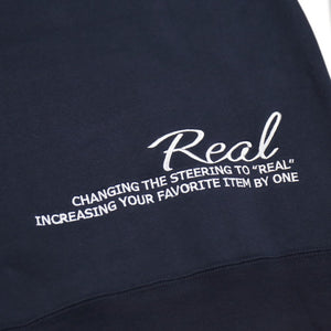 REAL FULL ZIP HOODIE NAVY M SIZE REAL-FZP-NV-M
