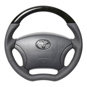 REAL ORIGINAL SERIES C SHAPE BLACK WOOD BLACK EURO STITCH STEERING WHEEL FOR TOYOTA TOWN ACE VAN S403 S413  TYH-BKW