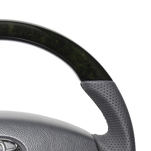 REAL ORIGINAL SERIES C SHAPE BLACK WOOD BLACK EURO STITCH STEERING WHEEL FOR TOYOTA TOWN ACE TRUCK S403 S413  TYH-BKW