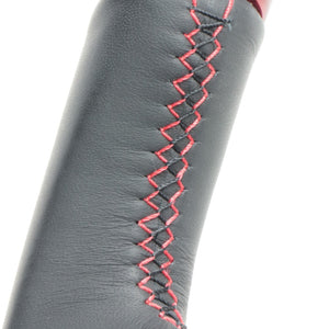 REAL ORIGINAL SERIES SOFT D SHAPE PEARL RED RED X BLACK EURO STITCH STEERING WHEEL FOR SUZUKI IGNIS FF21S  SZC-RDW-RD