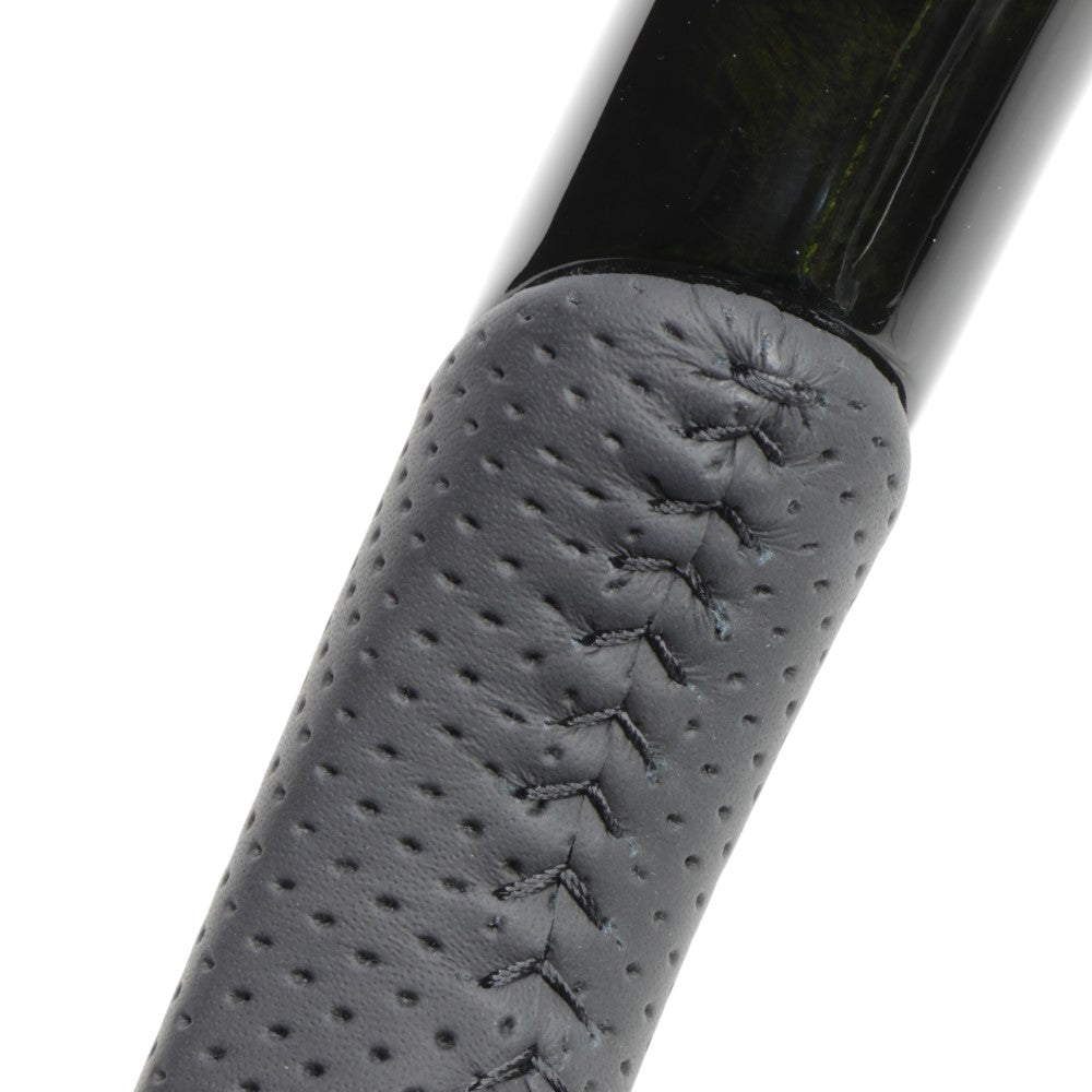 REAL ORIGINAL SERIES SOFT D SHAPE BLACK WOOD BLACK STITCH STEERING WHEEL FOR TOYOTA PIXIS EPOCH LA350A LA360A  DIA-BKW-BK