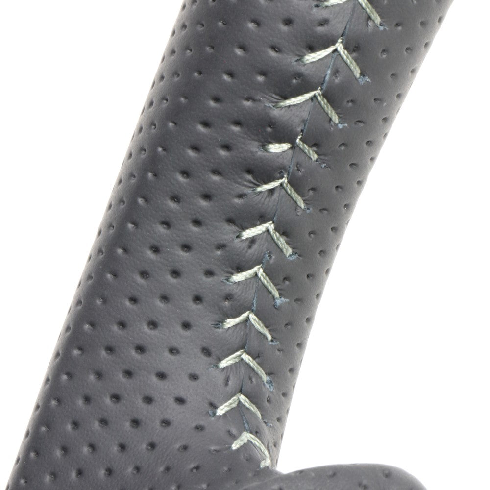 REAL ORIGINAL SERIES D SHAPE ALL LEATHER SILVER STITCH STEERING WHEEL FOR TOYOTA YARIS CROSS GR SPORT MXPJ10 MXPB10  TYJ-LPB-SL