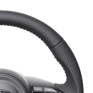 REAL ORIGINAL SERIES D SHAPE ALL LEATHER SILVER STITCH STEERING WHEEL FOR TOYOTA YARIS CROSS MXPJ10 MXPB10 TYJ-LPB-SL