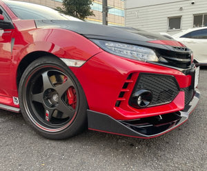 SEEKER CARBON FRONT WING SPOILER UNPAINTED FOR HONDA CIVIC FK8 16000-FK8-C01