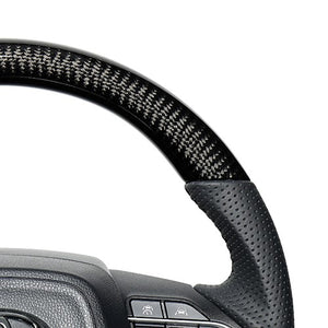 REAL ORIGINAL SERIES D SHAPE BLACK CARBON BLACK STITCH STEERING WHEEL FOR TOYOTA NOAH 90  TYK-BKC