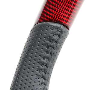 REAL ORIGINAL SERIES D SHAPE RED CARBON BLACK STITCH STEERING WHEEL FOR TOYOTA VOXY 90  TYK-RDC