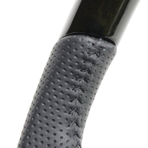 REAL ORIGINAL SERIES D SHAPE BLACK WOOD BLACK STITCH STEERING WHEEL FOR SUZUKI RANDY 90  TYK-BKW