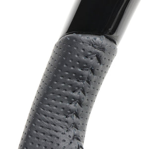 REAL ORIGINAL SERIES D SHAPE PIANO BLACK BLACK STITCH STEERING WHEEL FOR SUZUKI RANDY 90  TYK-PBW