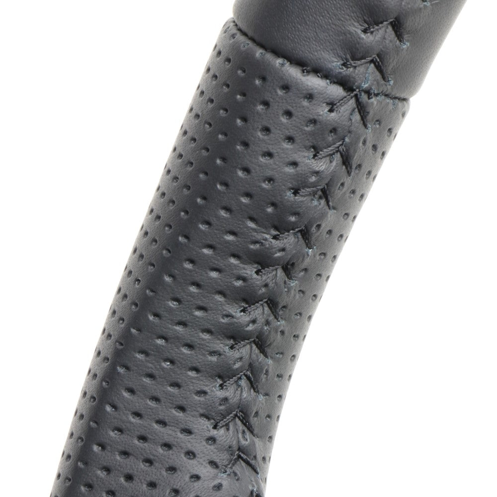 REAL ORIGINAL SERIES D SHAPE ALL LEATHER BLACK STITCH STEERING WHEEL FOR TOYOTA VOXY 90  TYK-LPB