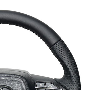 REAL ORIGINAL SERIES D SHAPE ALL LEATHER BLACK STITCH STEERING WHEEL FOR SUZUKI RANDY 90  TYK-LPB