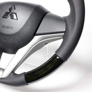 REAL ORIGINAL SERIES SOFT D SHAPE BLACK WOOD BLACK STITCH STEERING WHEEL FOR MAZDA FLARE WAGON MM53S  SZC-BKW-BK