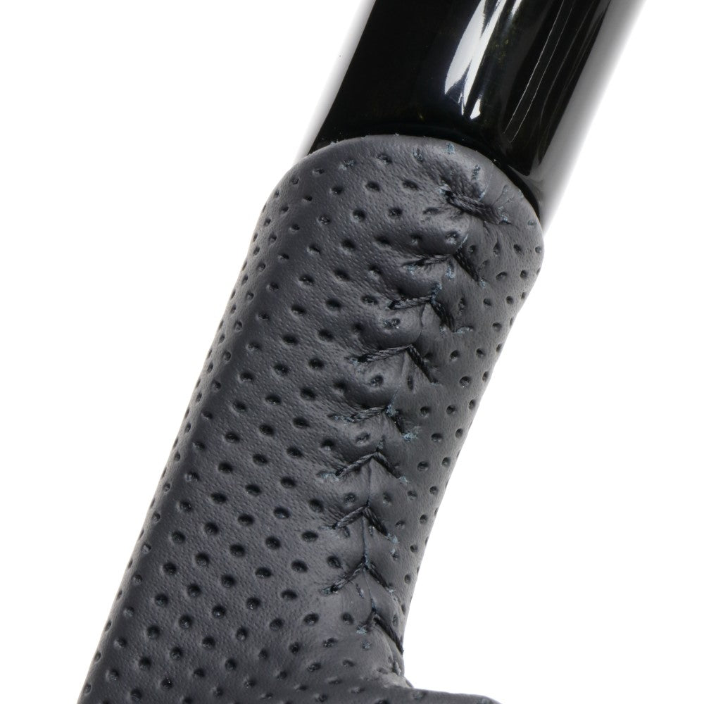 REAL ORIGINAL SERIES SOFT D SHAPE BLACK WOOD BLACK STITCH STEERING WHEEL FOR DAIHATSU ATRAI DECK VAN S700W S710W  DIB-BKW-BK