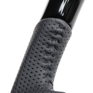 REAL ORIGINAL SERIES SOFT D SHAPE BLACK WOOD BLACK STITCH STEERING WHEEL FOR SUBARU SAMBAR TRUCK S500J:LATE S510J:LATE DIB-BKW-BK