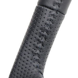 REAL ORIGINAL SERIES SOFT D SHAPE ALL LEATHER BLACK STITCH STEERING WHEEL FOR DAIHATSU TUFT LA900S LA910S  DIB-LPB-BK