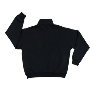 REAL HALF ZIP SWEATSHIRT BLACK L SIZE REAL-HZP-BK-L