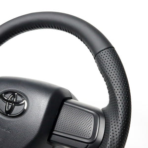 REAL ORIGINAL SERIES SOFT D SHAPE ALL LEATHER BLACK STITCH STEERING WHEEL FOR SUBARU SAMBAR TRUCK S500J:LATE S510J:LATE DIB-LPB-BK