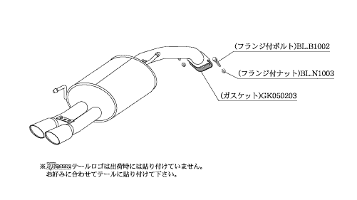 KAKIMOTO RACING EXHAUST KRNOBLE ELLISSE FOR NISSAN CUBE Z12  N52387C