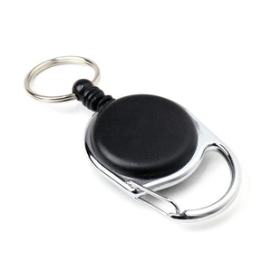 REAL REEL KEYCHAIN WITH REAL LOGO SMALL BLACK REAL-REEL-BK