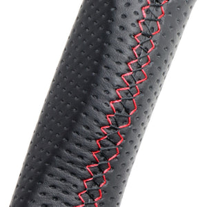 REAL ORIGINAL SERIES EMBLEM TYPE D SHAPE ALL LEATHER RED X BLACK EURO STITCH STEERING WHEEL FOR TOYOTA GR86 ZN8  GRM-LPB-RD