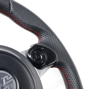 REAL ORIGINAL SERIES EMBLEM TYPE ALL LEATHER RED X BLACK EURO STITCH STEERING WHEEL FOR TOYOTA 86 ZN6 KOUKI GRM-LPB-RD