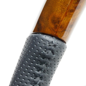 REAL ORIGINAL SERIES SOFT D SHAPE 42 BROWN WOOD BLACK STITCH STEERING WHEEL FOR HONDA N-VAN JJ1 JJ2  HND-42BRW