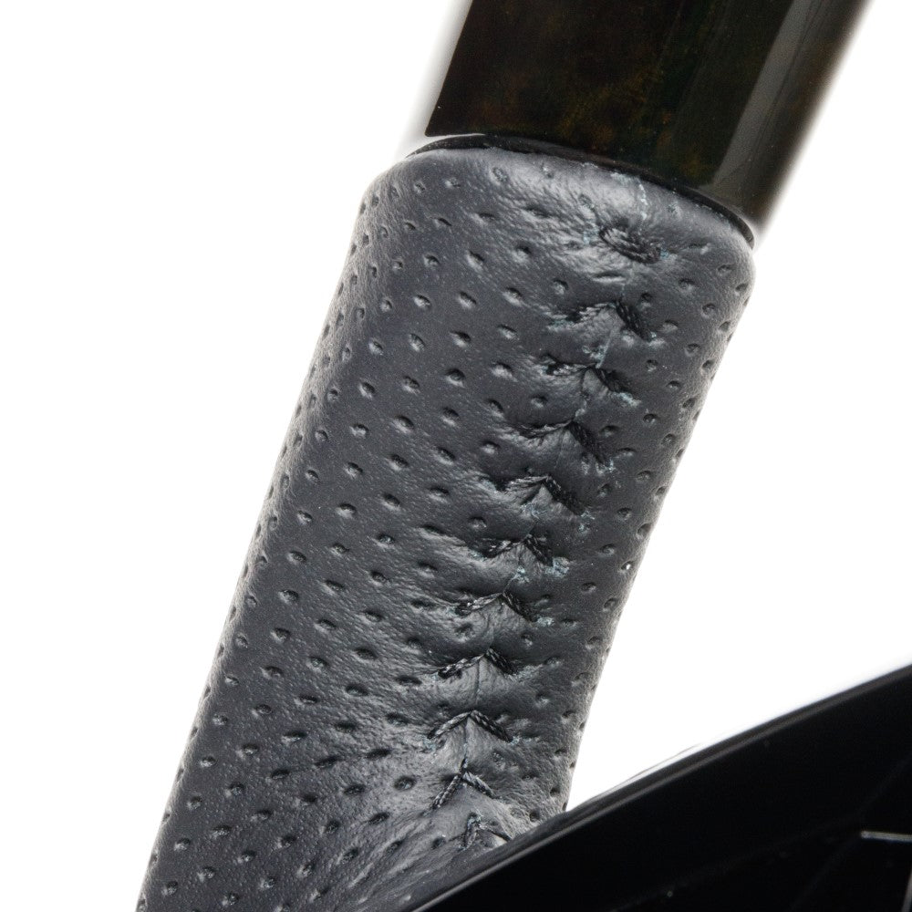 REAL ORIGINAL SERIES SOFT D SHAPE BLACK WOOD BLACK STITCH STEERING WHEEL FOR HONDA N-BOX JF3 JF4 HNC-BKW-BK