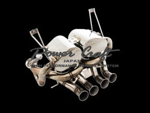 POWER CRAFT HYBRID EXHAUST MUFFLER SYSTEM STOCK TAIL WITH RACING STRAIGHT CATALYZER FOR LAMBORGHINI AVENTADOR LP700 LP720 P-LA340101-SE