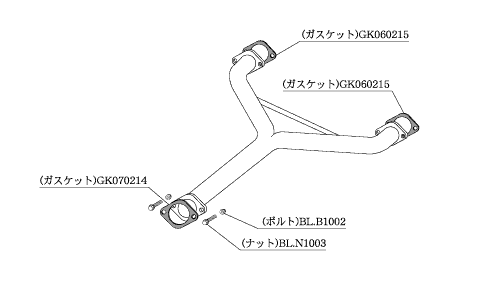 KAKIMOTO RACING  CENTER & FRONT PIPE FOR NISSAN SKYLINE COUPE CPV35  NCP364