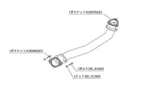 KAKIMOTO RACING  CENTER & FRONT PIPE FOR NISSAN SKYLINE HCR32  NF312