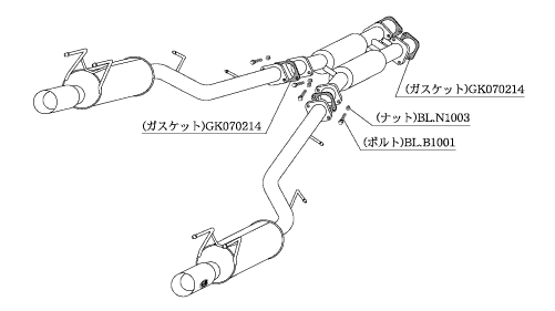 KAKIMOTO RACING EXHAUST KAKIMOTO.R FOR NISSAN FAIRLADY Z 2BY2 GCZ32  NS320W - Black Hawk Japan