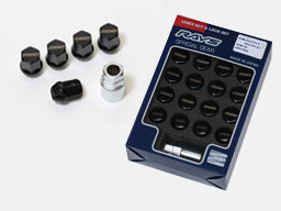 RAYS LOCK & NUT 19HEX NUT & LOCK SET (FOR L33 M14X1.5 5H) BLACK FOR  7408-1-2