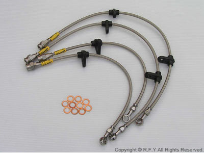 RACING FACTORY YAMAMOTO STAINLESS STEEL MESH BRAKE HOSE FOR HONDA S2000 AP1 AP2 RACING-FACTORY-YAMAMOTO-00111