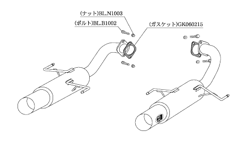KAKIMOTO RACING EXHAUST HYPER FULLMEGA N1+Rev FOR SUBARU LEGACY B4 BLE BL9 BL5 BL5  B31315
