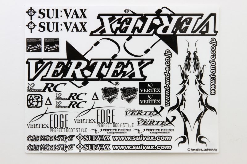 CAR MAKE T&E VERTEX-RC STICKER SILVER [SI] VES- FOR  CARMAKETE-03001