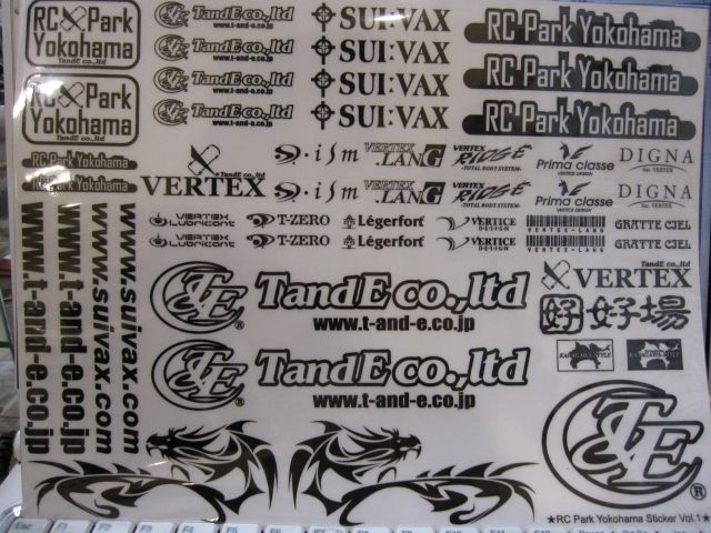 CAR MAKE T&E RC PARK YOKOHAMA STICKER RED [RD] RCS- FOR  CARMAKETE-03014