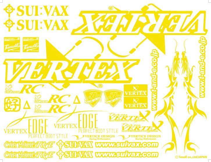 CAR MAKE T&E VERTEX-RC STICKER LIMITED COLOR VIOLET [VI] VES- FOR  CARMAKETE-02064