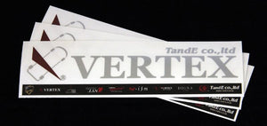 CAR MAKE T&E VERTEX STICKER VER3 W165×35MM (VERTEX LOGO CUT SIZE) CHROME PLATING FOR  CARMAKETE-02852