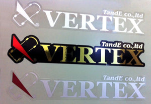CAR MAKE T&E VERTEX STICKER VER3 W165×35MM (VERTEX LOGO CUT SIZE) CHROME PLATING FOR  CARMAKETE-02852
