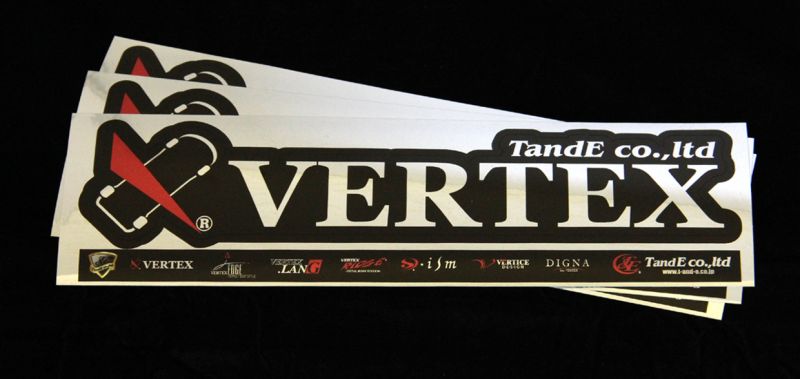 CAR MAKE T&E VERTEX STICKER VER3 W236×50MM (VERTEX LOGO CUT SIZE) CHROME PLATING FOR  CARMAKETE-02848