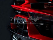 POWER CRAFT HYBRID EXHAUST MUFFLER SYSTEM BLACK UPPER TAIL WITH RACING STRAIGHT CATALYZER FOR LAMBORGHINI AVENTADOR SVJ ULTIMAE P-LA1040101-SE-BKUPT