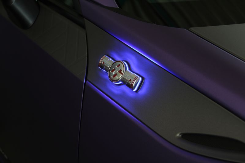 CAR MAKE T&E [TOYOTA 86] VERTEX LIGHTING SYSTEM LED EMBLEM FORZN6 86 SIDE EMBLEM PURE WHITE FOR  CARMAKETE-02036